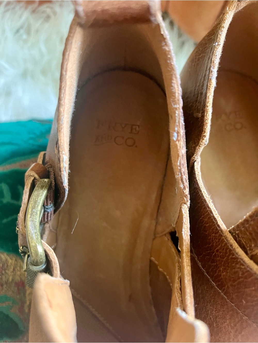 Brown Leather Frye & Co. Rubie Moto ankle booties featuring a side buckle size 7 - Picture 5 of 10